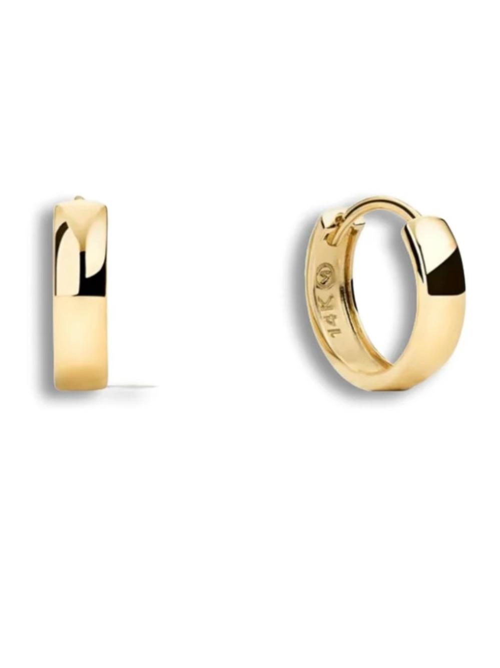14K Yellow Gold Mejuri Huggie Hoop Earrings